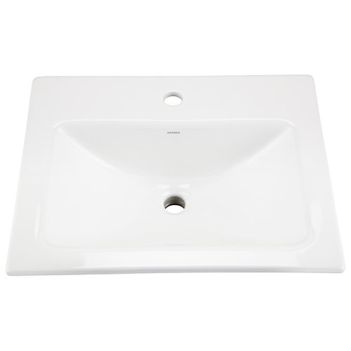 Gerber White Vitreous China Rectangular DropIn Bathroom Sink with